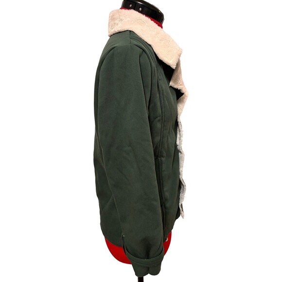 Carhartt Womens Rare Medium Sherpa Lined Utility Jacket Hunter Green Cozy Warm - Picture 6 of 8